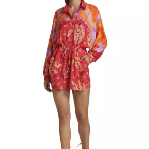 Farn Rio silky Romper sz S $295. - Picture 2 of 4